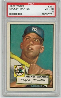1952 Topps Mickey Mantle  #311  PSA 4 VG-EX